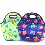 Custom design logo Thermal Insulated Print Neoprene Lunch Bag for Women Kids Lunch Bags Cooler Insulation Lunch Box Food Bag