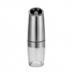 Custom logo Stainless Steel Battery Operated Gravity Electric Pepper Grinder Salt Mill Automatic Spices Mill with Blue Led Light