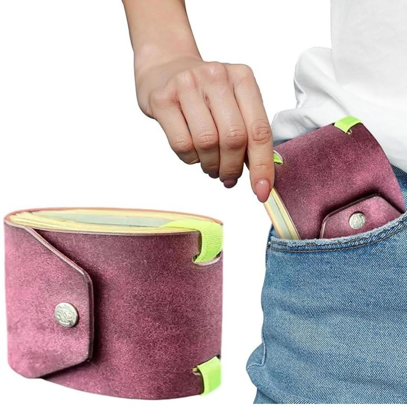 Custom logo Cash Wrap Wallet Quick cash deposit and withdrawal cash holder leather wallet - 1