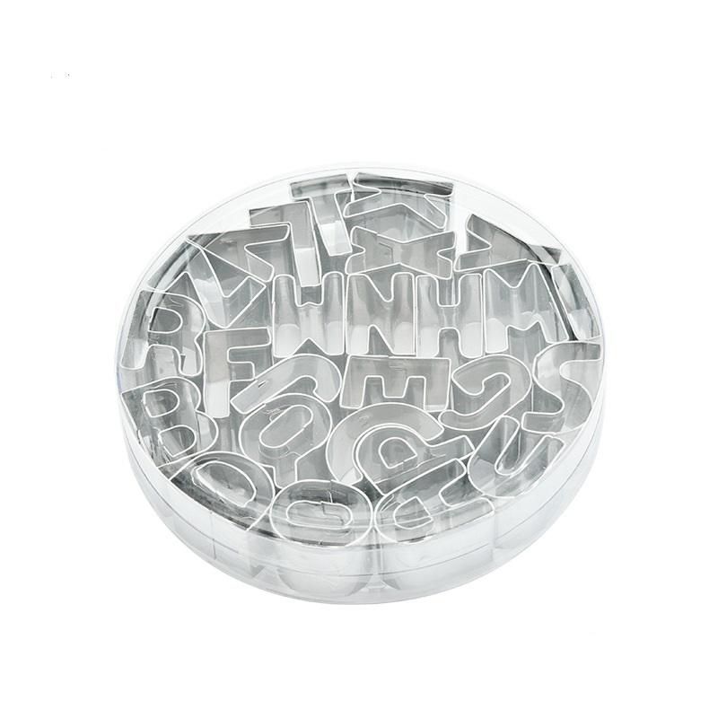 Stainless Steel Alphabet Letter Cookie Cutters Mold Biscuit Number Cutter Set Cake Decorating Moulds Fondant Cutter Set - 1