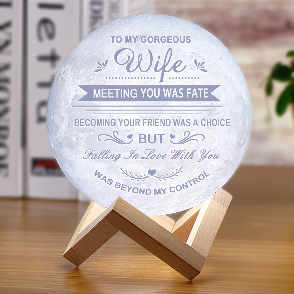 Lampada lunare con stampa 3D personalizzata Lampada notturna con personalità personalizzata Lampada notturna di ricarica USB lunare