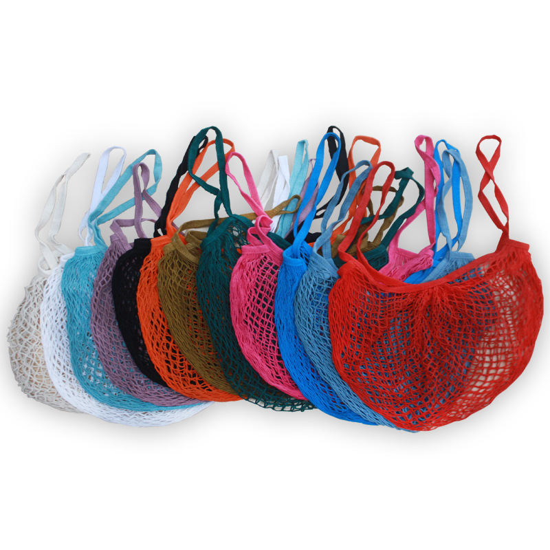 Borse per la spesa personalizzate in cotone Borse per la spesa pieghevoli Borsa per la spesa in rete a rete Borse per la spesa riutilizzabili Borsa per la conservazione della frutta - 1