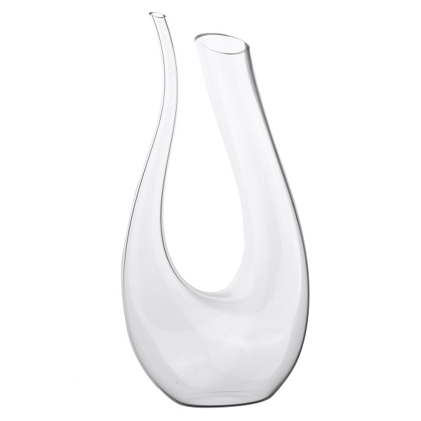 Custom logo U type Decanter Handmade Crystal Red Wine Brandy Champagne Glasses Decanter Bottle Jug Pourer Aerator For Family Bar