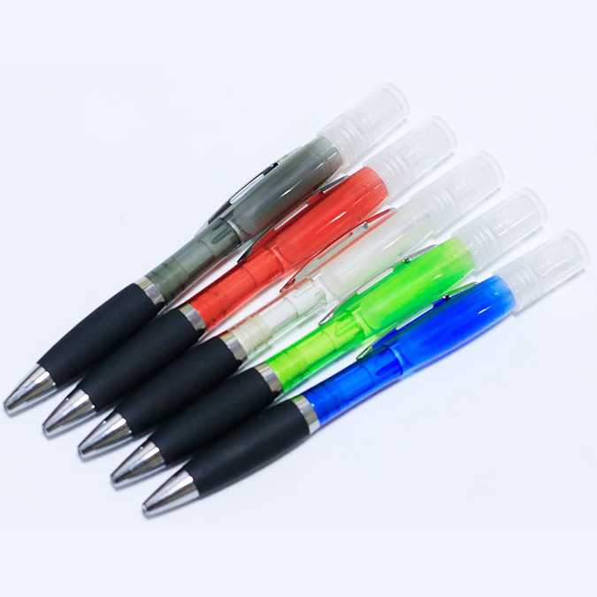 Custom logo Spray Ballpoint Pen Alcohol Disinfection perfume Split Charging Plastic Ball Pen - 1