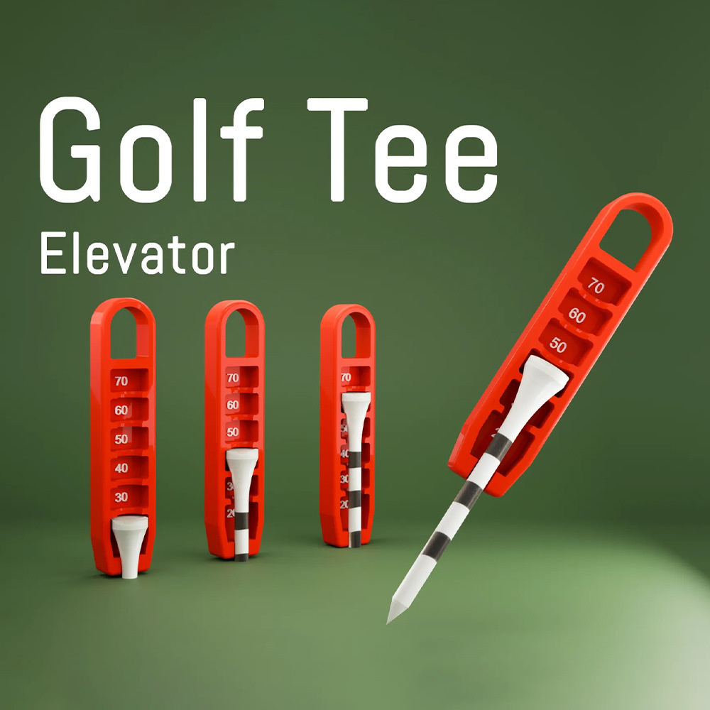 Custom logo Golf tee lifter golf tee elevator 3D printed figurine gift toy for golf