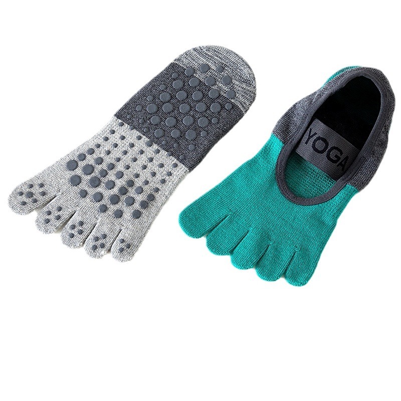 Custom logo Pilates professional anti-slip five-toe socks short socks women's breathable all-season fitness floor yoga socks - 2