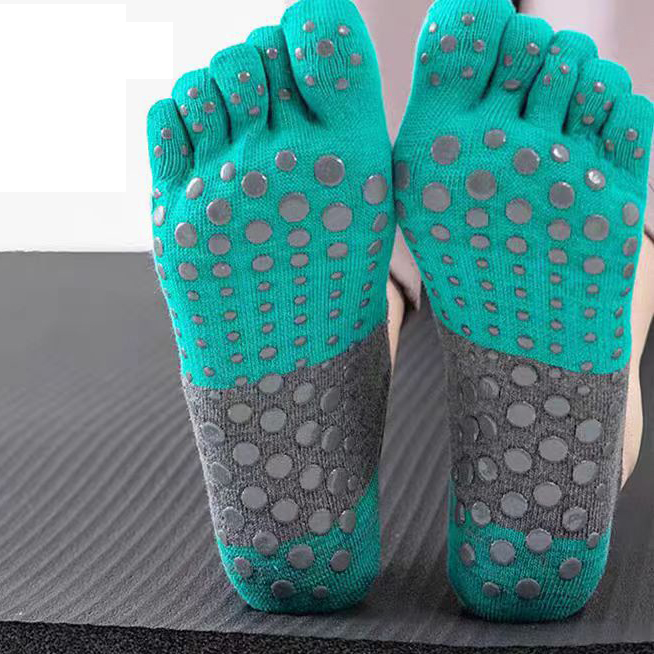 Custom logo Pilates professional anti-slip five-toe socks short socks women's breathable all-season fitness floor yoga socks