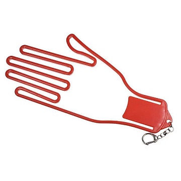 Benutzerdefinierte Logo Golf Handschuh Halter Golfer Werkzeug Kunststoff Golf Handschuhe Rack Trockner Golf Handschuh Bahre Aufhänger mit Schlüssel Kette