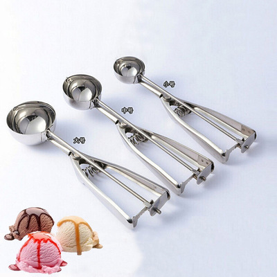 Custom Logo Ice Cream Spoon Handle Watermelon Ball Scoop - 1