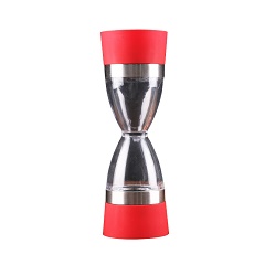 Custom Logo 2 in 1 Salt and Pepper Mill Hourglass Shape Spice Grinder Shaker Kitchen Gadgets Cooking Tools Dual Manual Pepper Grinder