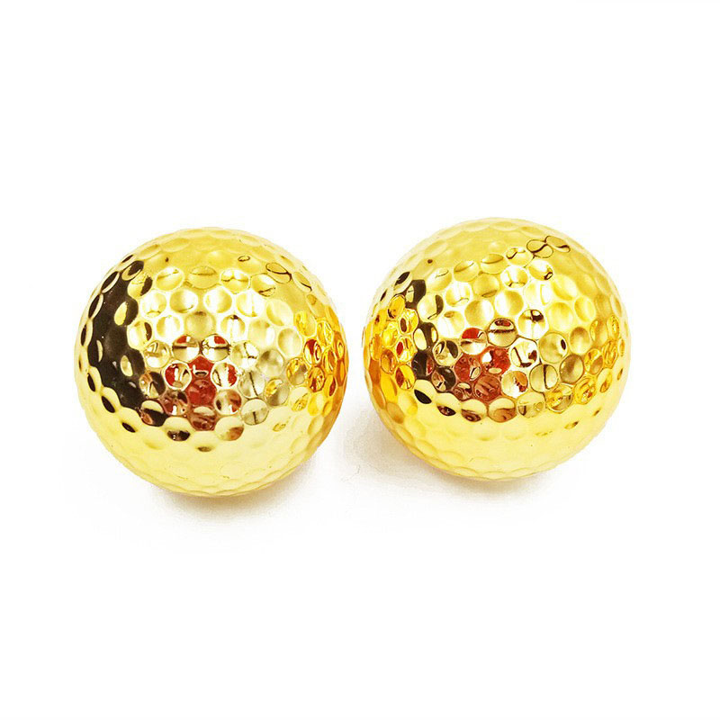 Pelota de golf dorada Pelota sándwich doble Pelota de golf dorada y plateada