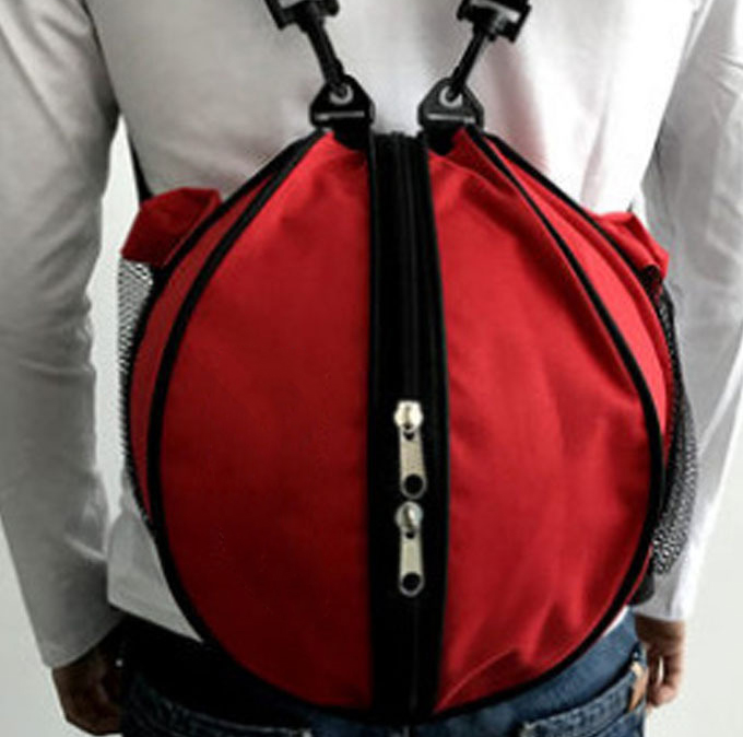 Logo personnalisé sac de sport ballon de basket-ball football volley-ball sac à dos sac à main forme ronde bandoulière réglable sacs à dos de stockage - 1