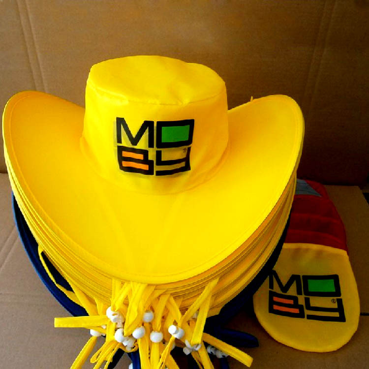 Logo personalizzato Cappello da cowboy occidentale Cappello da cowboy pieghevole in nylon poliestere - 1