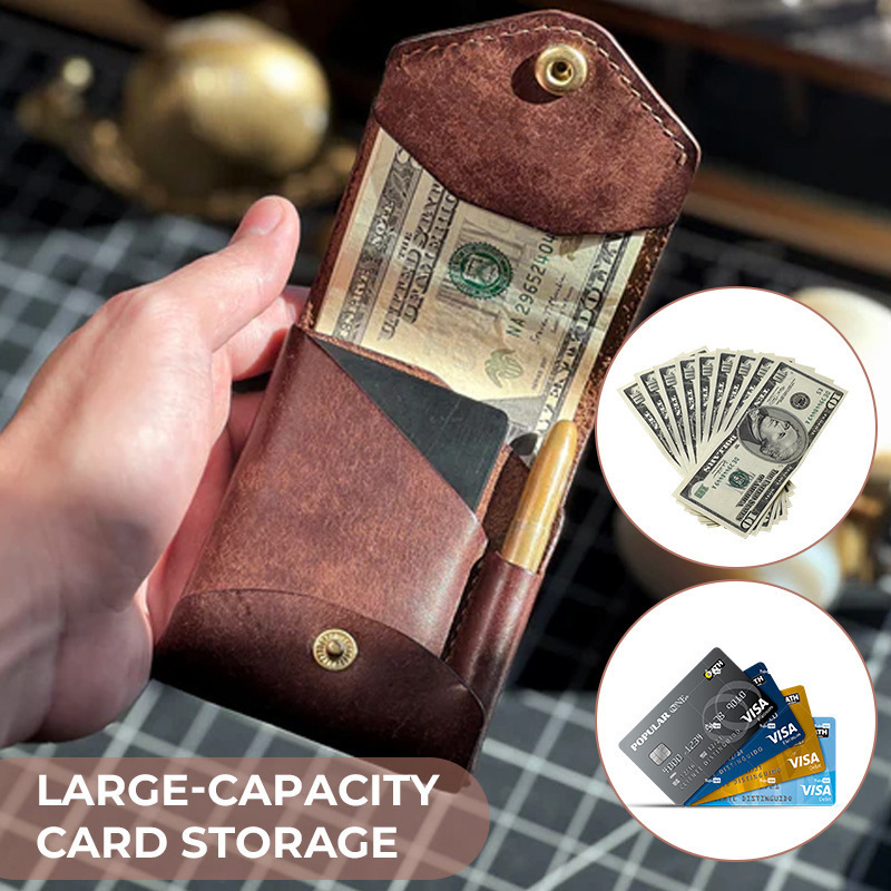 Custom logo Multifunctional Compact Wallet Multifunctional small cash wallet leather for men and women