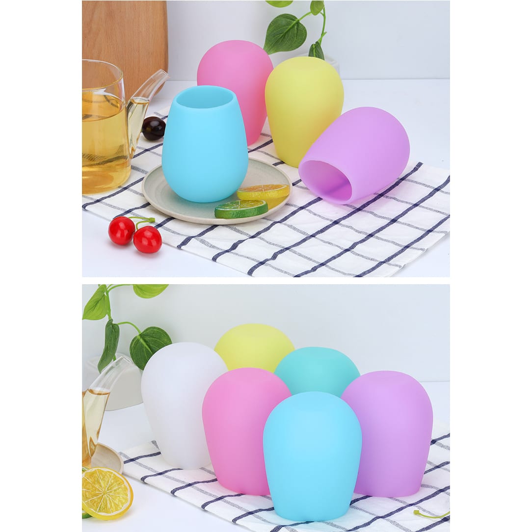 Custom logo Silicone wine glass food-grade silicone cup 350ml silicone cup wine ware wine glass - 2