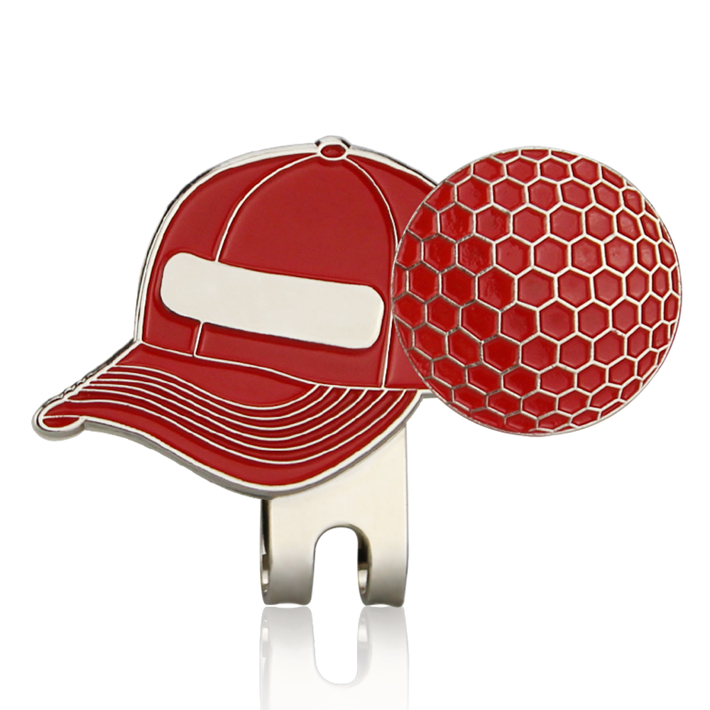 Custom design Golf Ball Mark Cute Design Mark Golf Ball Position Plus Magnetic Golf Hat Clips Bling Golf Marker