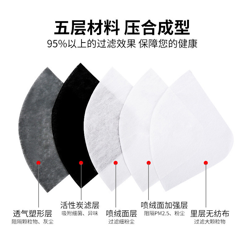 Custom logo Cycling protective face shield sports mask filter piece dustproof and warm face shield protective lens detachable - 3