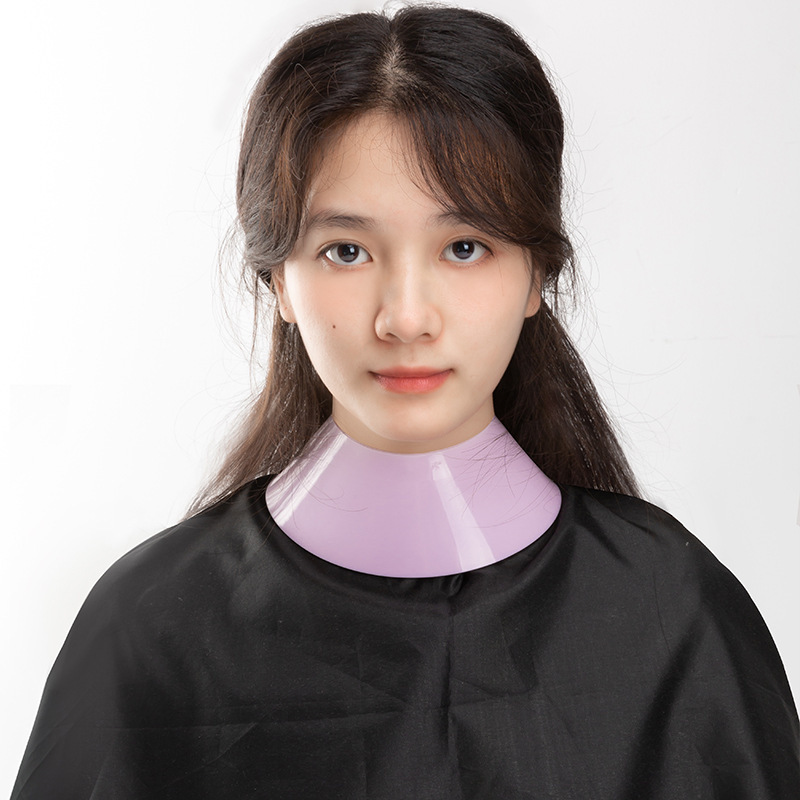 Custom logo Silicone neck guard hair pad cutting apron hair dye cape hair salon anti-hair debris silicone pad waterproof hair conditioning beauty
