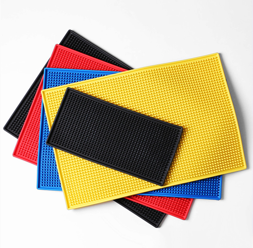 Custom design Non-slip Rubber Bar Mat Bar Runner Glass Drip Tray Beer Drink Rail Bars Service Mat