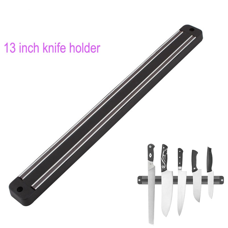 Magnetic Knife Holder Wall Mount Black ABS metal Knife For Placstic Block Magnet Knife Holder