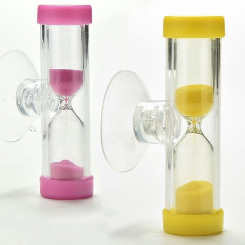 Custom logo 2 Minute Hourglass Sand Timer Clock Sandglass For Tooth Brush Shower Timer With Suction Cup Kid Child Math Learning Toys