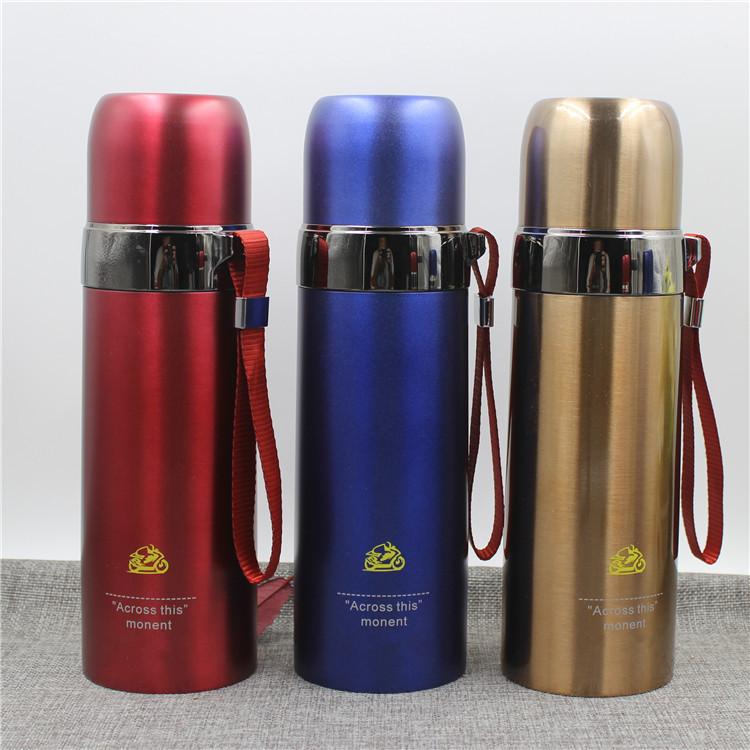 Custom Logo Vacuum Insulation Water Bullet Bottle Stainless Steel Thermos Cups Portable Outdoor Bottle