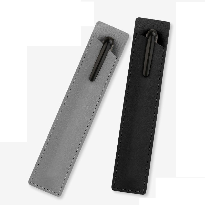 Custom logo Leather PU pen sleeve with logo printing advertising gift pen case fountain pen sleeve ballpoint pen sleeve scratch-resistant pen case