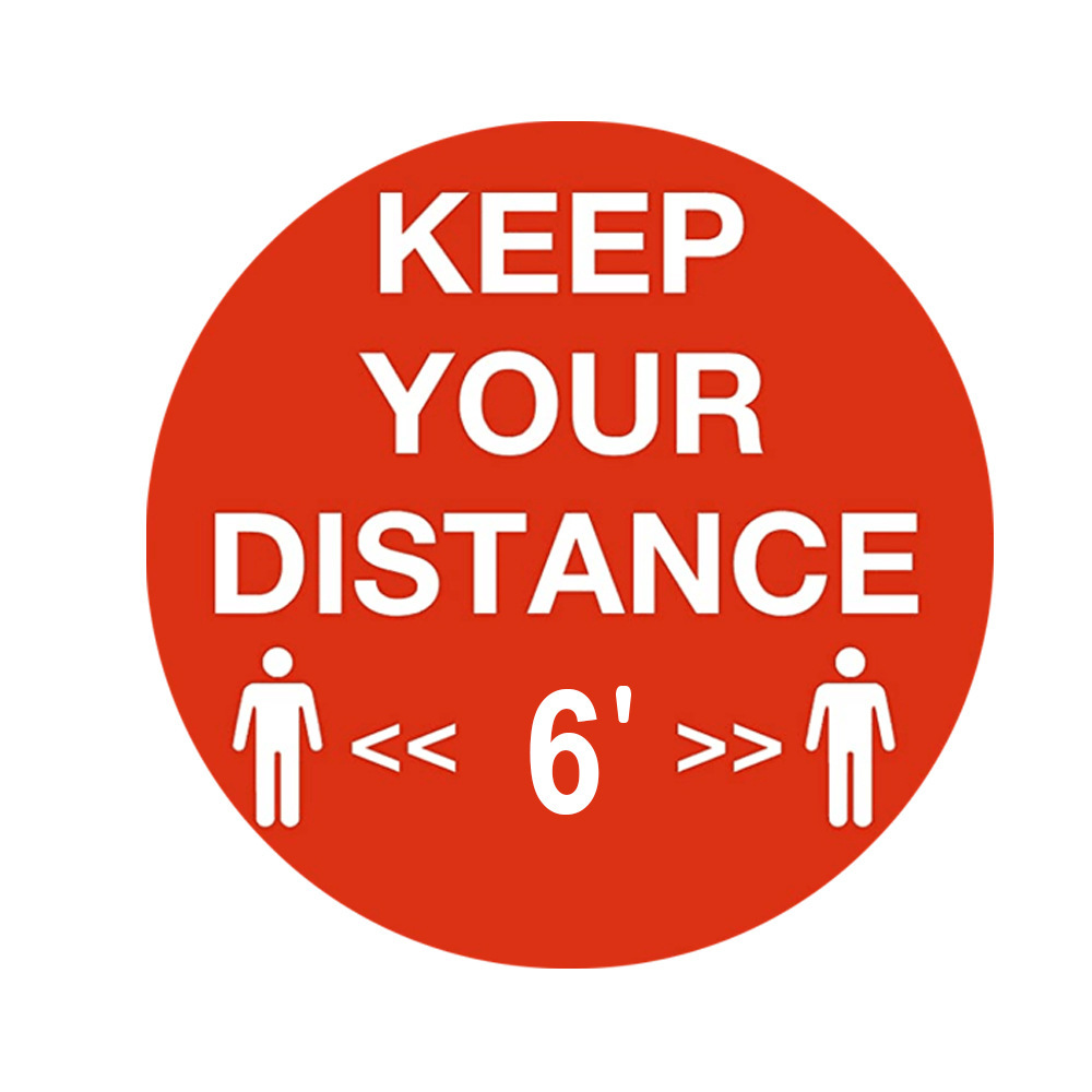 Social Keep Away Stickers Floor Decals Non Slip Safety Tips Keep Distance Sticker for Keeping a Safe Distance