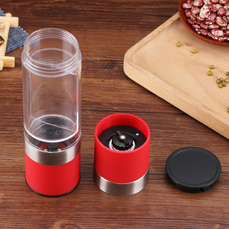 Custom logo Manual Salt and Pepper Grinder Pepper Mill Double head ABS Spice Sauce mills Grinders - 3