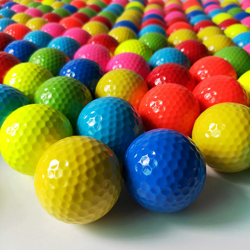 Custom logo colorful Golf Ball Practice Plastic Sports Home Indoor and Outdoor Resistant Training Red Yellow Blue Green Golf Ball Golf Accessories - 1
