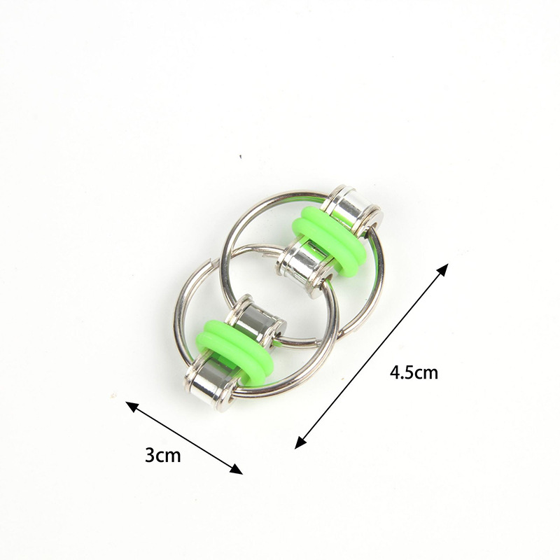 Fidget Cube Release Bicycle Chain Toy Decompression Metal Keychain Decompression Chain stress relief toys - 2