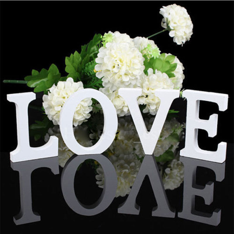 HOT Wooden Wood Letter Alphabet Word Free Standing Wedding Party Home Decoration