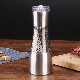 Custom logo Stainless steel manual Salt & pepper mills Grinder with Ceramic Grinding Core BBQ Tools