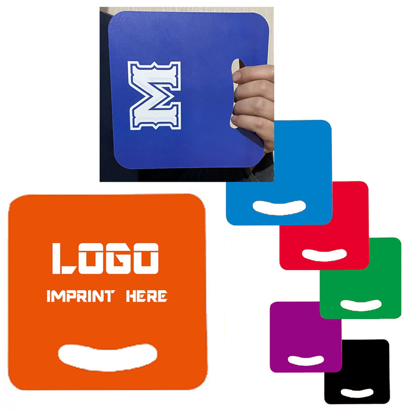 Custom logo Round smiling face handleless fan plastic hole fan PP advertising group fan - 1