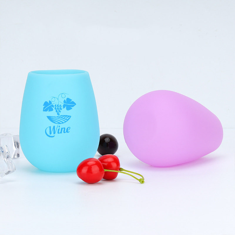 Custom logo Silicone wine glass food-grade silicone cup 350ml silicone cup wine ware wine glass