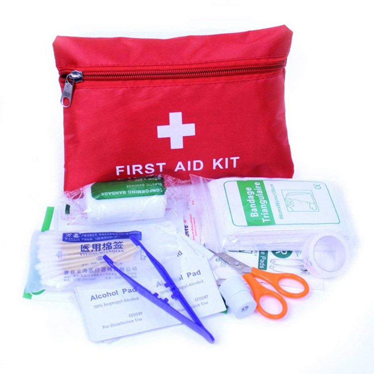 Custom logo First Aid Bag Outdoor Sports Camping Pill Bag Home mini Medical Emergency bag Survival First Aid Kit Bag - 1