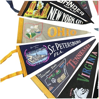 Custom logo Felt Pennant Birthday Party Flag Kids Event boys Favors Cartoon Pennant Banners Decoration