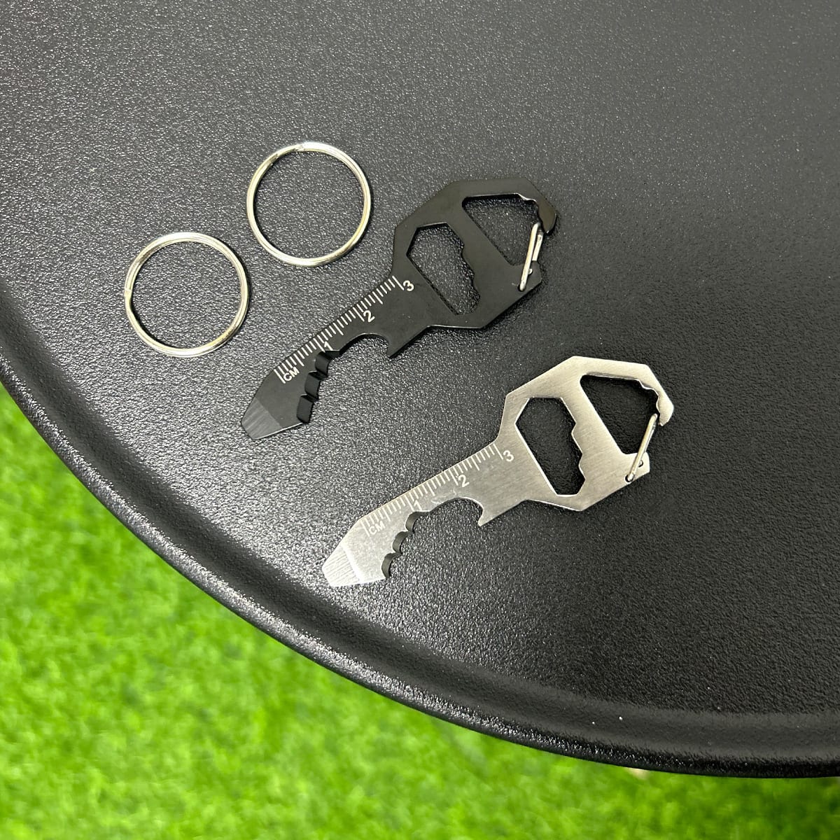 Custom logo EDC tool card multi-functional keychain bottle opener hex key pendant portable screwdriver mini tool - 2