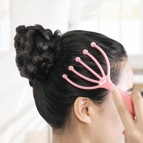 Head Massager Do Glowy Scalp Massager Steel Ball Massage Relaxation Five Finger Massager - 1