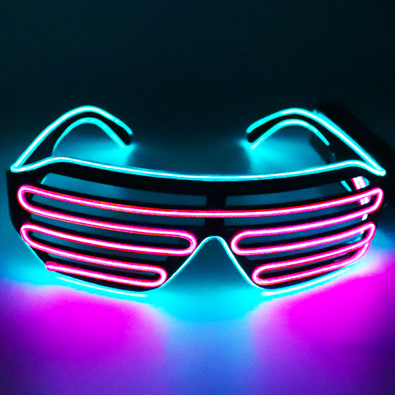 Custom logo Wireless LED Light-Up Shutter Party Glasses Creative Novelty Supplies for Atmosphere Decoration and Street Vendor Merchandise - 1
