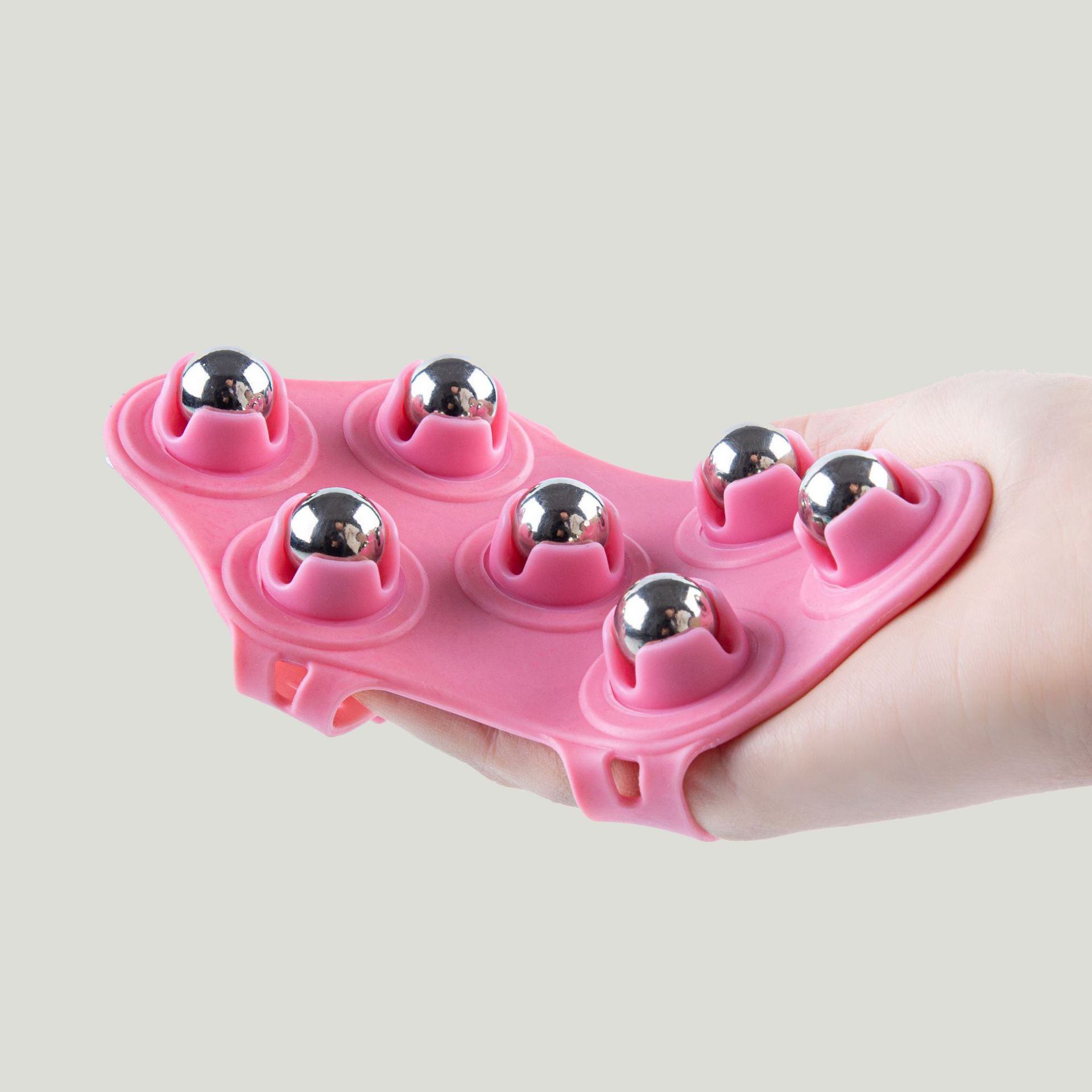 Seven Beads Roller Ball Body Massage Glove Anti-Cellulite Muscle Pain Relief Relax Massager for Neck Back Shoulder Buttocks Face Lift Tools - 1